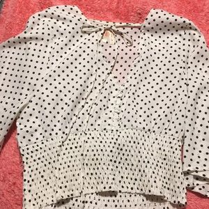 polka dotted top